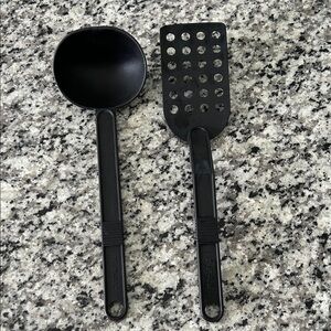 T-fal Black Nylon Ladle and Slotted Spatula Set